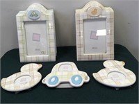 8 Baby Picture Frames, 3 Smaller Duck & Car Baby