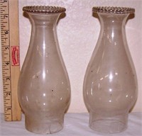 LOT OF TWO LAMP CHIMNEYS