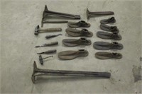 Assorted Tack Tools, Hammers and Cobbler Forms