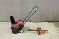 Echo Chainsaw with Toro Snow Shovel, Unknown