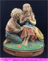 Ceramic Statue of Boy and Girl entitled First Love