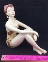 Ceramic Statue of Woman Sitting
