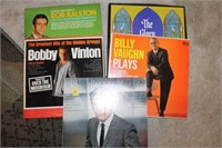 5 VINYL ALBUMS JERRY VALE, BILLY VAUGHN, BOBBY
