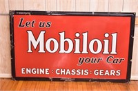 Mobiloil Porcelain Sign
