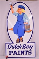 Dutch Boy Die Cut Porcelain Sign