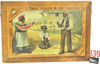 Paul Jones Whiskey sign on wood