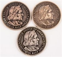 Coin 3 Columbian Half Dollars  World's Fair