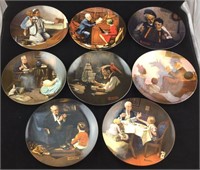 8 Norman Rockwell China Plates