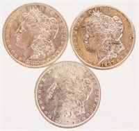 Coin 3 Morgan Silver Dollars 1887 O,S & P