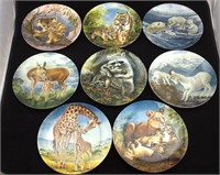 8 Knowles Animal Portrait China Plates