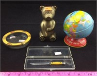 Vintage Coin Banks and Cub Hunter Knife