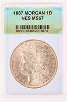 Coin 1887-P Morgan Silver Dollar NES MS67