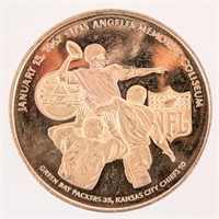 Coin Super Bowl I .999 Fine Silver 1.9 Ounces