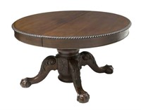 AMERICAN CHIPPENDALE STYLE CARVED EXTENSION TABLE