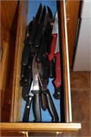 CONTENTS OF DRAWER: KITCHEN KNIVES