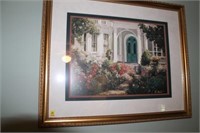 "GREEN DOOR" BY VAN MARTIN FRAMED AND MATTED -
