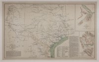 1857 MAP OF TEXAS, PUB. 1895, ATLAS OF CIVIL WAR