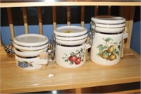 3 DECORATIVE CANISTERS