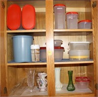 CONTENTS OF CABINET: PLASTIC STORAGE CONTAINERS