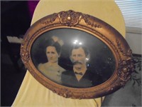 Antique Beveled Glass Picture Frame