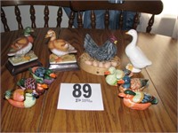 Minature ducks, geese & chicken 10 pieces