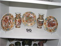 5 pieces - plates & vases