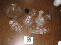 10 pieces odd glassware