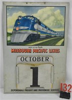 Missouri Pacific Lines Calendar w/ Eagle Diesel