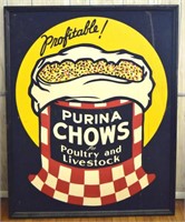 "Purina Chows" sand paint sign