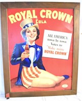 Royal Crown Cola sign w/Patriotic lady