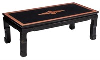 CHINESE BLACK LACQUER COFFEE TABLE