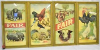 4 animal "Fair" prints