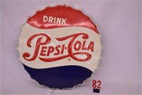 Pepsi-Cola bottle cap sign