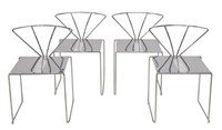 ITALIAN MODERN DESIGN STEEL SIDE CHAIRS, C. 1970