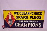 "Champion Spark Plug" sign