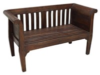 COLONIAL STYLE TEAKWOOD BENCH