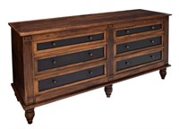 LARGE ROSEWOOD SIX DRAWER CHEST