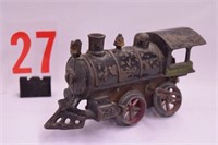Cast iron train, wind up 6 1/2" long unmarked