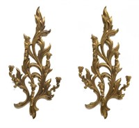 (PAIR) LOUIS XV STYLE GILTWOOD CANDLE SCONCES