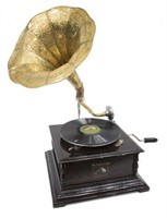 'HIS MASTERS VOICE' GRAMOHONE, MORNING GLORY HORN