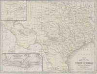 MITCHELL'S MAP OF THE STATE OF TEXAS, 1852