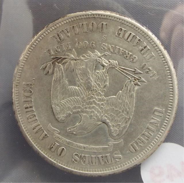 1875-S AU Trade Dollar (Back)