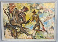 WILLIAM LITTLEFIELD ABSTRACT FIGURAL PAINTING