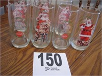 8 Haddon Sunblown Santa 'Coke' glasses