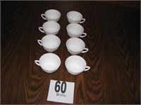 Milk glass cups   quanity 8