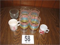 Assortment of glasses & cups
