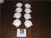 Milk glass cups  quanity 8