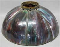 LARGE SLAG GLASS PANEL LAMPSHADE BY HANDEL