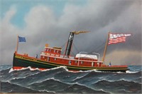 JEROME HOWES PAINTING OF THE M. MORAN