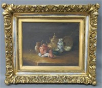 ALBERT BRUMENT OIL ON CANVAS STILL LIFE PAINTING